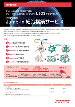 Jump-In 細胞構築サービス - Thermo Fisher Scientific