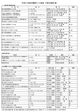 平成27年度沖縄県テニス協会 行事日程表（案）