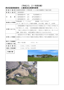 （平成20、21年度支援） 原状回復事業事例：三重県混合廃棄物事案