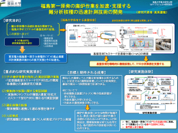 福島第一原発の廃炉作業を加速・支援する 難分析核種の