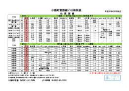 小海町営路線バス時刻表