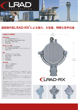 遠隔操作型LRAD-RX による強力、大音量、明瞭な音声伝達