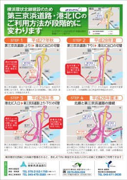 第三京浜道路・港北IC ご利用方法が段階的に 変わります