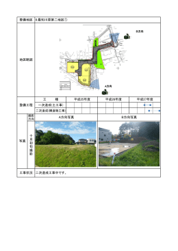 十 月 初 旬 撮 影 整備地区 8.最知川原第二地区① 地区略図 一次造成