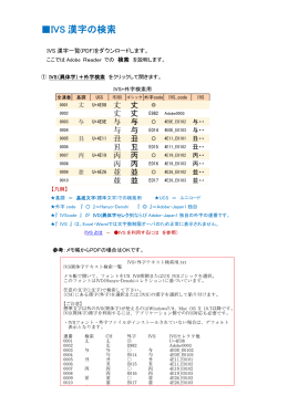 IVS漢字の検索