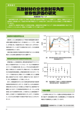 高放射材の分光放射率角度依存性評価の研究（PDF：771KB）