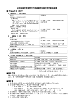 大阪府公立高等学校入学者選抜制度改善方針の概要 [PDFファイル
