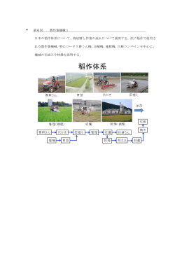 • 第 6 回 農作業機械1 日本の稲作体系について、栽培暦と作業の流れ