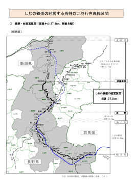 しなの鉄道の経営する長野以北並行在来線区間