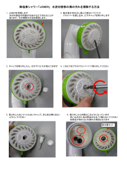 除塩素シャワー「JOWER」 水流切替部の溝の汚れを掃除する方法