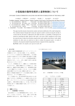 小型船舶の動特性解析と姿勢制御について