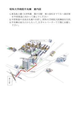 昭和大学病院中央棟 案内図