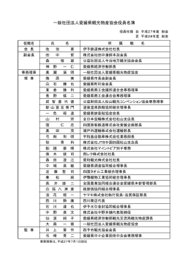 一般社団法人愛媛県観光物産協会役員名簿