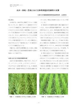 水田・畑地・芝地における除草剤抵抗性雑草の対策