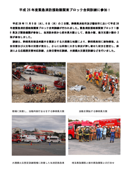 平成 26 年度緊急消防援助隊関東ブロック合同訓練 年度緊急消防援助