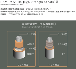 高強度外被ケーブルの構造 HSケーブル （HS：High Strength Sheath）