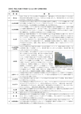 【資料】用語と気象庁が発表する火山に関する情報の解説 1．用語の解説