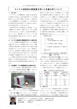 マイクロ波試料分解装置を用いた定量分析について （PDF: 144.0 KB）