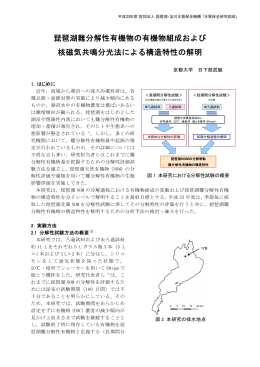 琵琶湖難分解性有機物の有機物組成および 核磁気共鳴分光法による