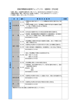 徳島市景観形成基準チェックリスト（建築物）【市全域】