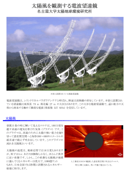 太陽風を観測する電波望遠鏡 - 太陽風研究室