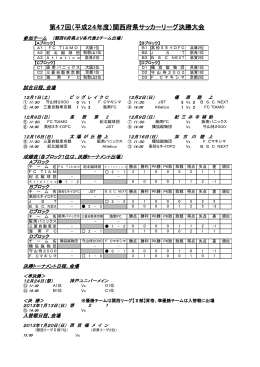 第47回（平成24年度）関西府県サッカーリーグ決勝大会