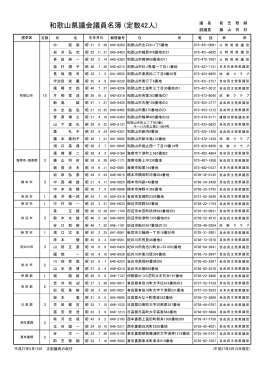 印刷用議員名簿