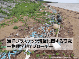 海洋プラスチック汚染に関する研究 ー物理学的アプローチー