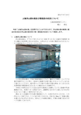 上海洋山深水港及び保税区の状況について