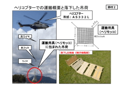 添付2：ヘリコプターでの運搬概要と落下した吊荷［PDF 571.01KB］
