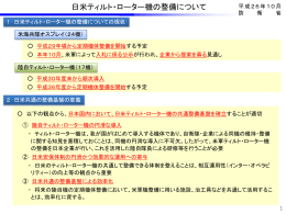 日米ティルト・ローター機の整備について（国の提供資料