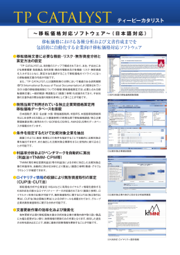 移転価格対応ソフトウェア パンフレットはこちら