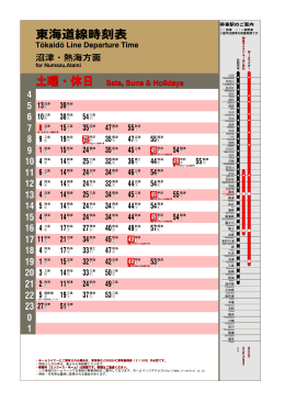 東海道線時刻表
