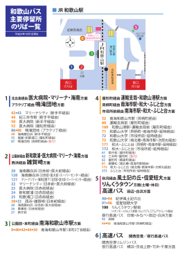 和歌山バス 主要停留所 のりば一覧