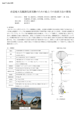 赤道域大気観測気球実験のための船上での放球方法の開発