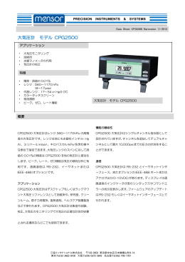 大気圧計 モデル CPG2500
