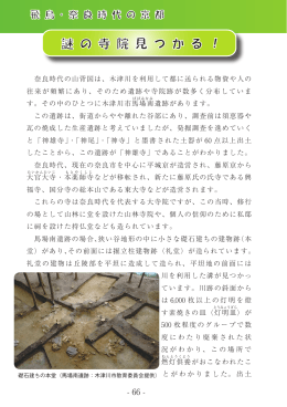 奈良時代の山背国は、木津川を利用して都に送られる物資や人の 往来