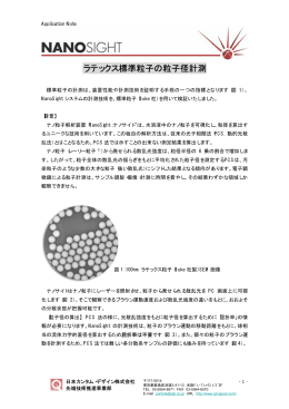 ラテックス標準粒子の粒子径計測 - 日本カンタム・デザイン株式会社