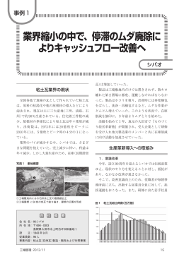 事例1 業界縮小の中で、停滞のムダ廃除によりキャッシュフロー改善へ