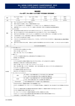ALL JAPAN CHEER DANCE CHAMPIONSHIP 2015 演技規定