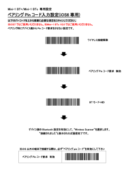 ペアリング Pin コード入力設定(iOS6 専用)
