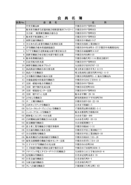 社員名簿を表示  - 一般社団法人 栃木県労働者福祉センター