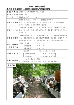 （平成19年度支援） 原状回復事業事例：北海道札幌市混合廃棄物事案