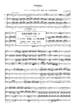 より 第2楽章 Piano Sonata No.8, Op.13 (Pathetique)
