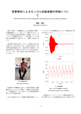 音響解析によるモンゴル伝統楽器の特徴につい て