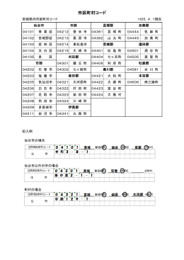 市区町村コード表 [PDFファイル／74KB]