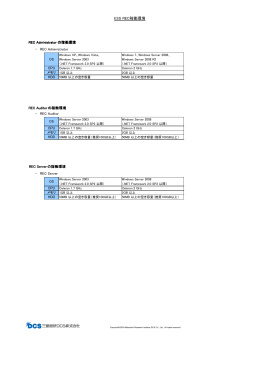 ESS REC稼働環境