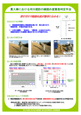 貫入棒における河川堤防の締固め度簡易判定手法