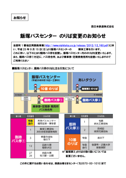 飯塚バスセンター のりば変更のお知らせ