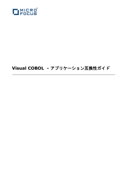 Visual COBOL - アプリケーション互換性ガイド